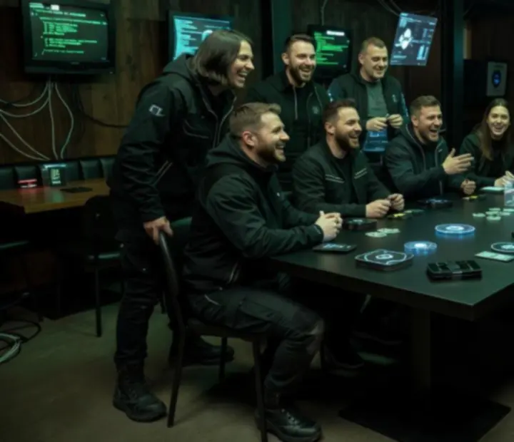 Goście podczas pokerowego wieczoru w restauracji Kravinoravia