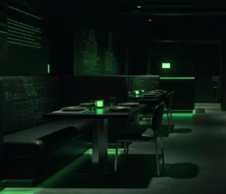 Matrixowy widok ogólny restauracji Kravinoravia